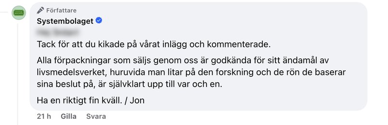 Foto: Skärmavbild Facebook/systembolaget Foto: Skärmavbild Facebook/systembolaget